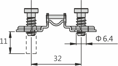 PIVOT STAR подкладка под петлю, Click-On, высота h=0, с предустановленными евро-винтами (81H02AQ)