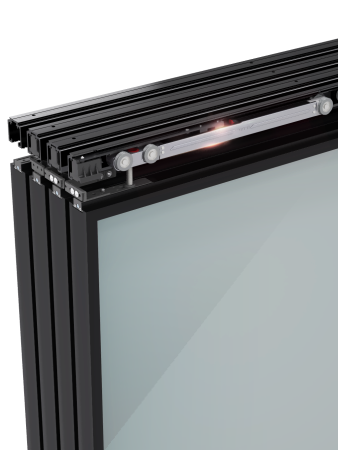 Раздвижные двери-перегородки в одном направлении, дверь с алюминиевой рамой Т910(3+1)